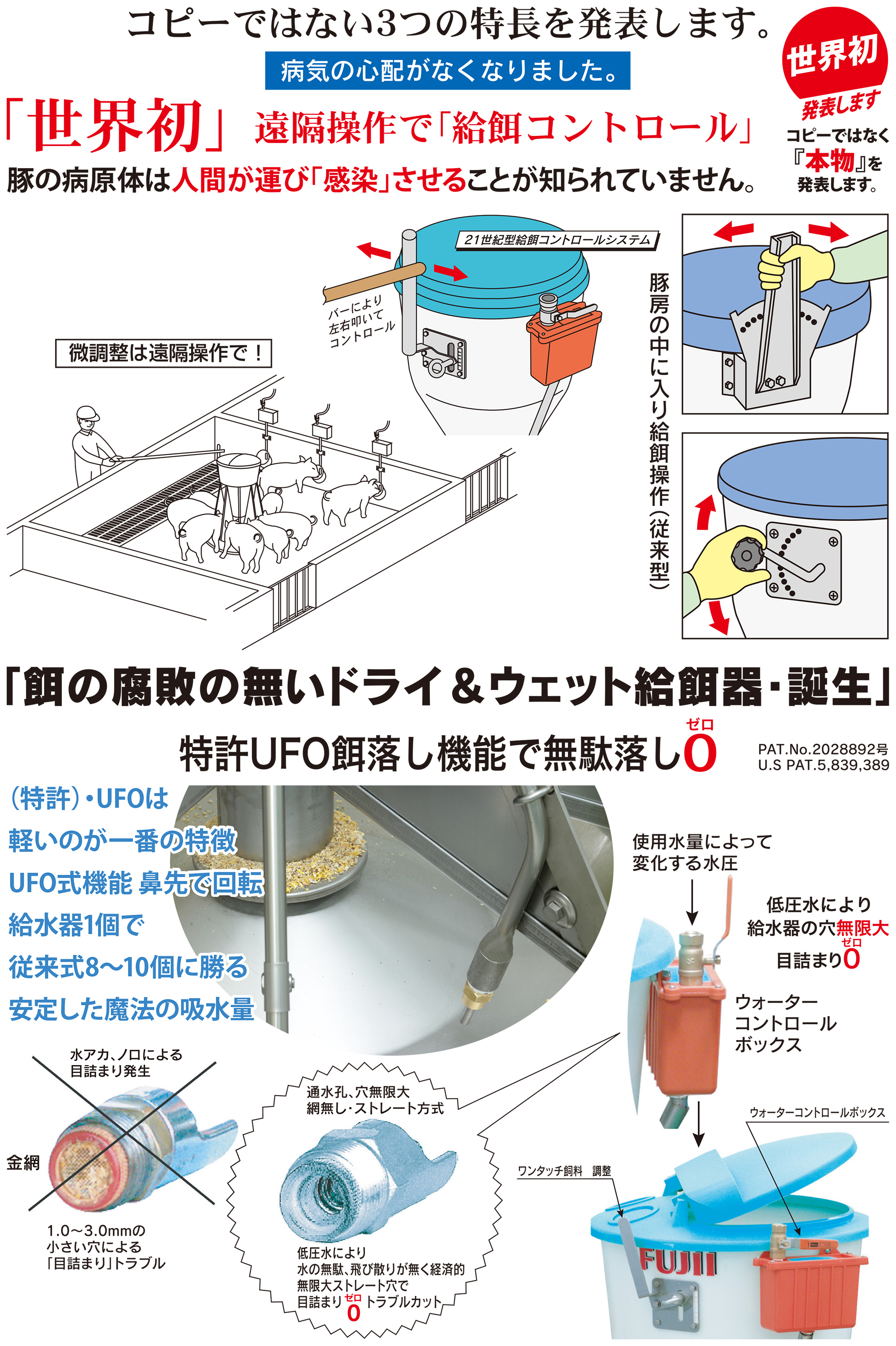遠隔操作で
給餌コントロール