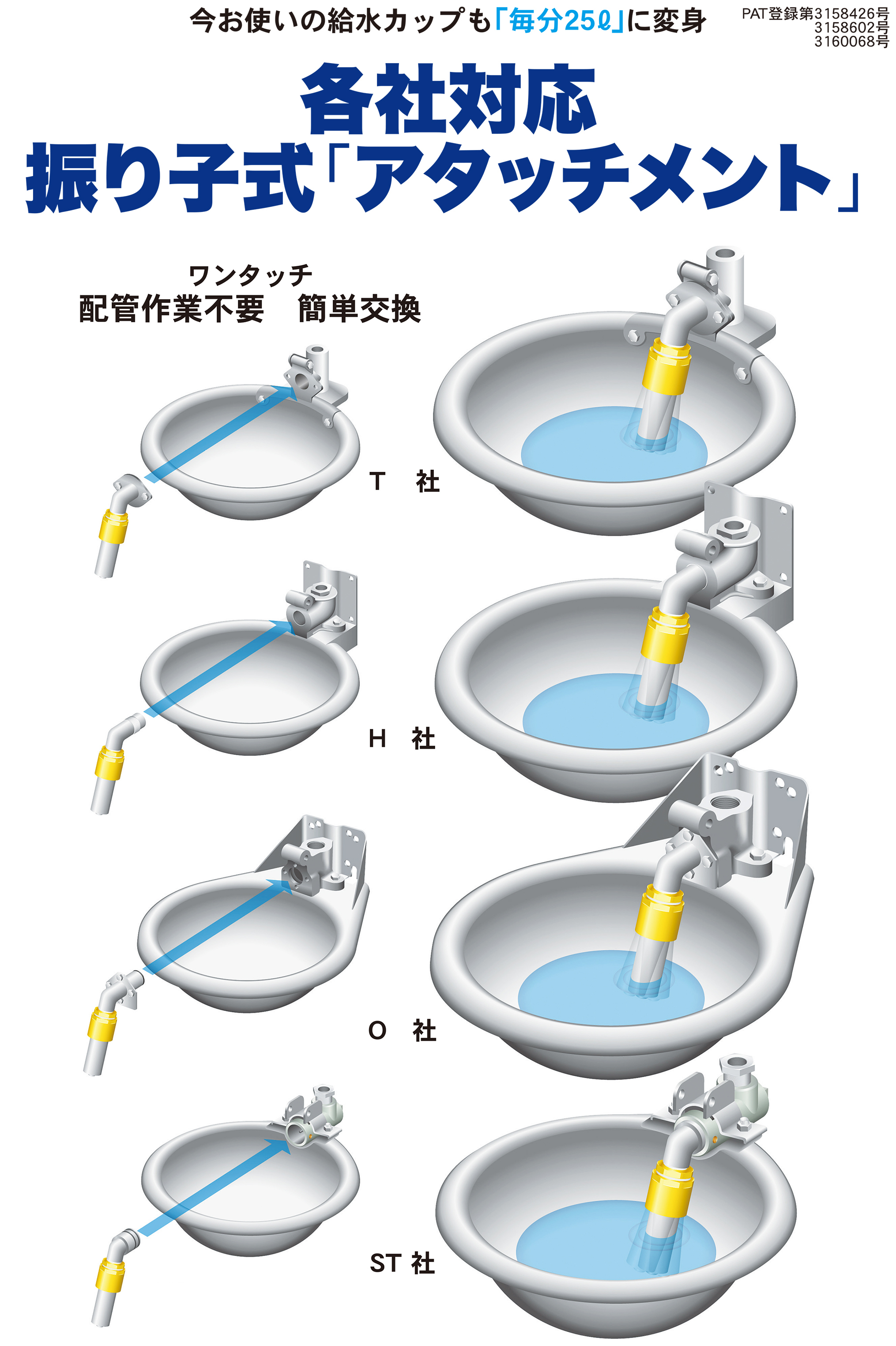各社対応
振り子式「アタッチメント」