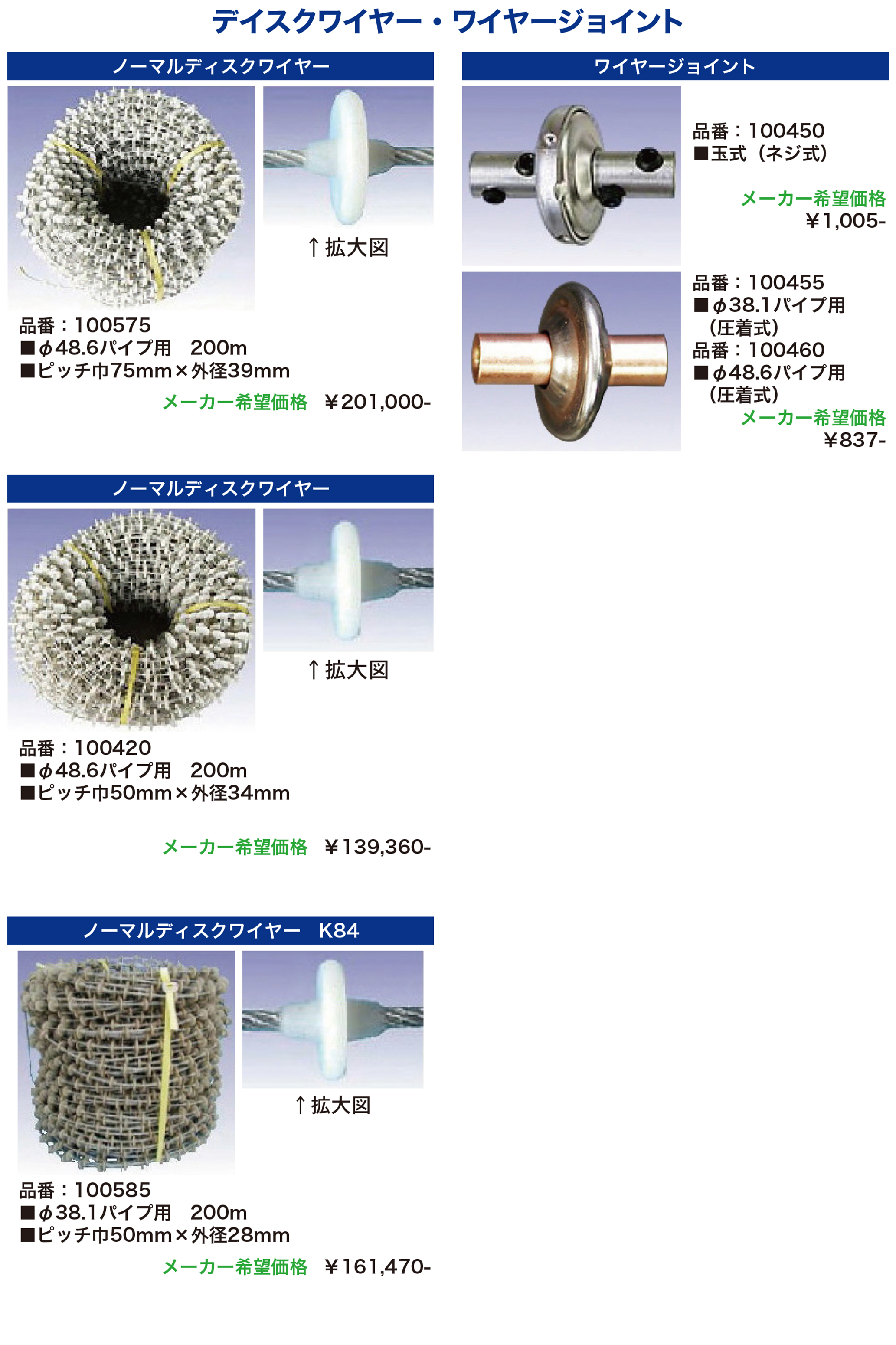 ディスクワイヤー
ワイヤージョイント